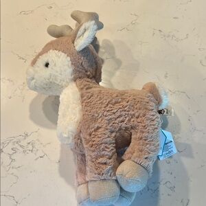 Jellycat Mitzi Retired Plush Reindeer Toy in Brown and Cream